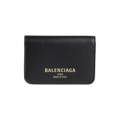 BALENCIAGA Cash 2.0 Flapped Card Holder "Black"