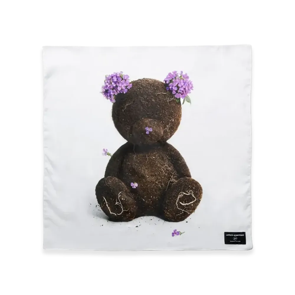 Uniform Experiment x Yuni Yoshida Mud Doll Handkerchief "White Purple"