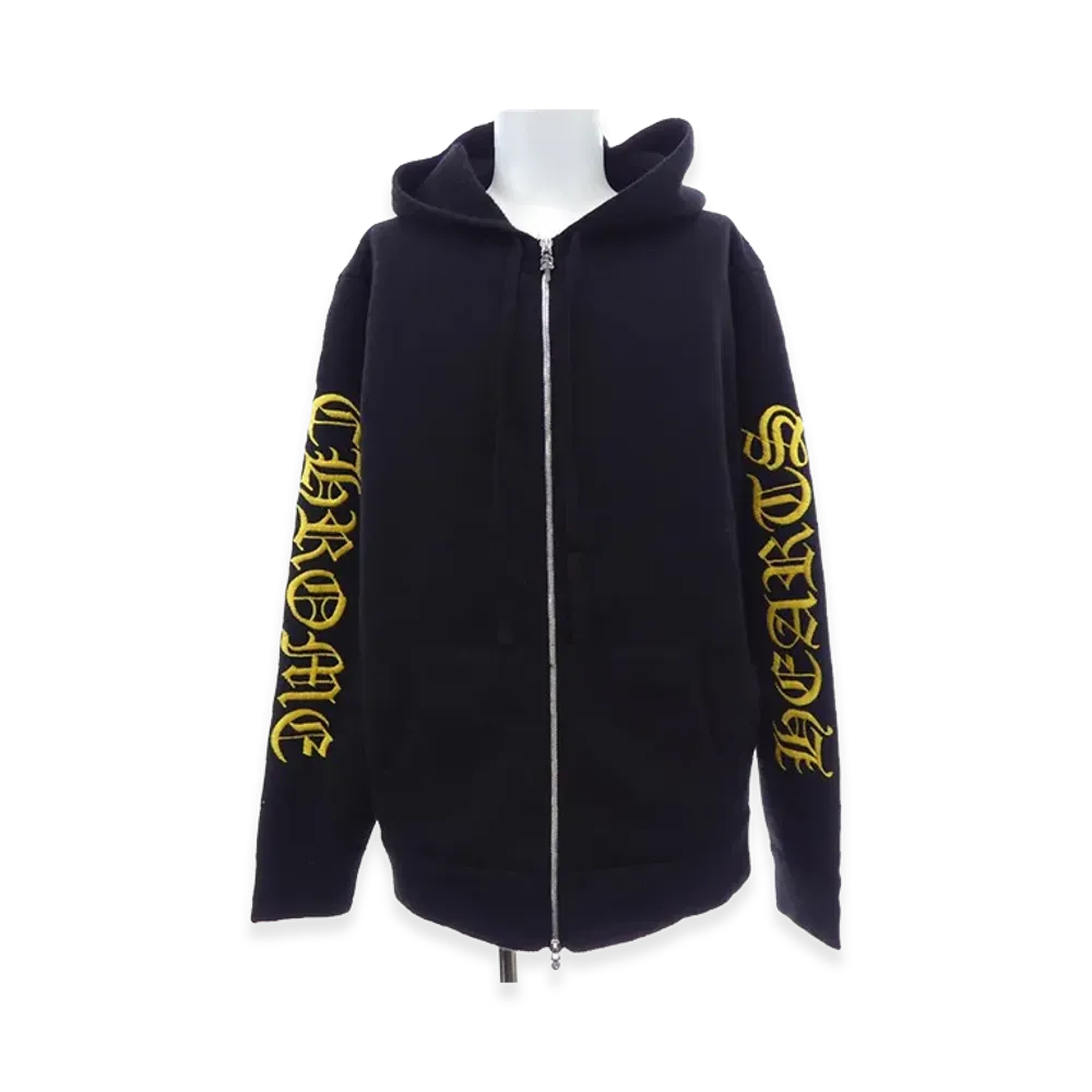 Chrome Hearts Cashmere Zip-Up Hoodie "Black"