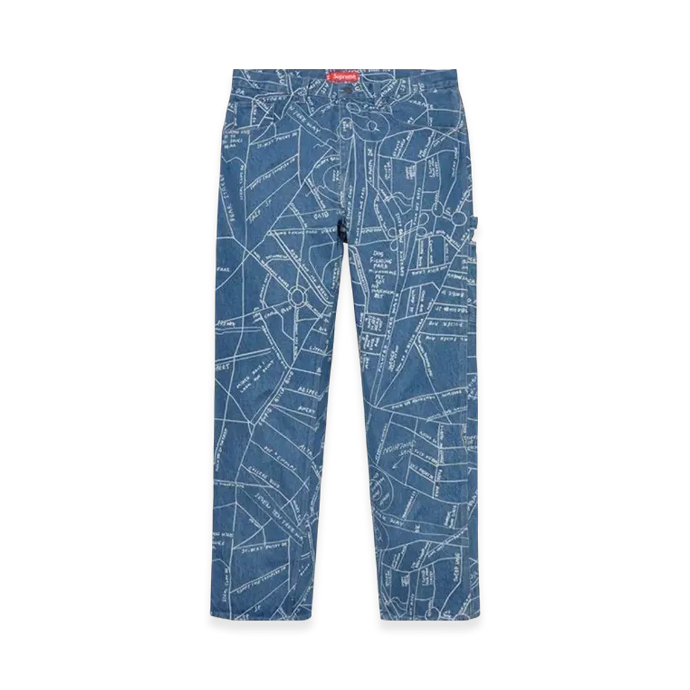 Supreme Gonz Map Denim Pant "Indigo"