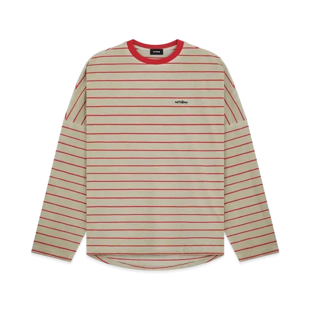 WE11DONE Stripe T-shirt "Red"
