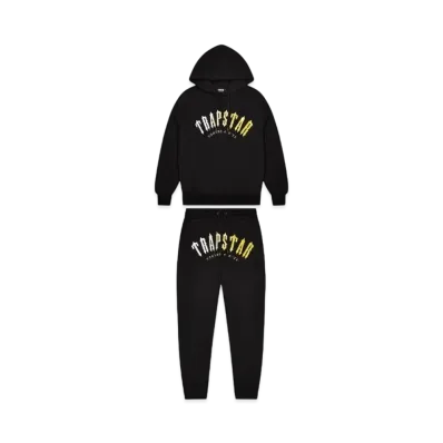TRAPSTAR Decoded Hooded Gel Tracksuit "Black/Yellow"