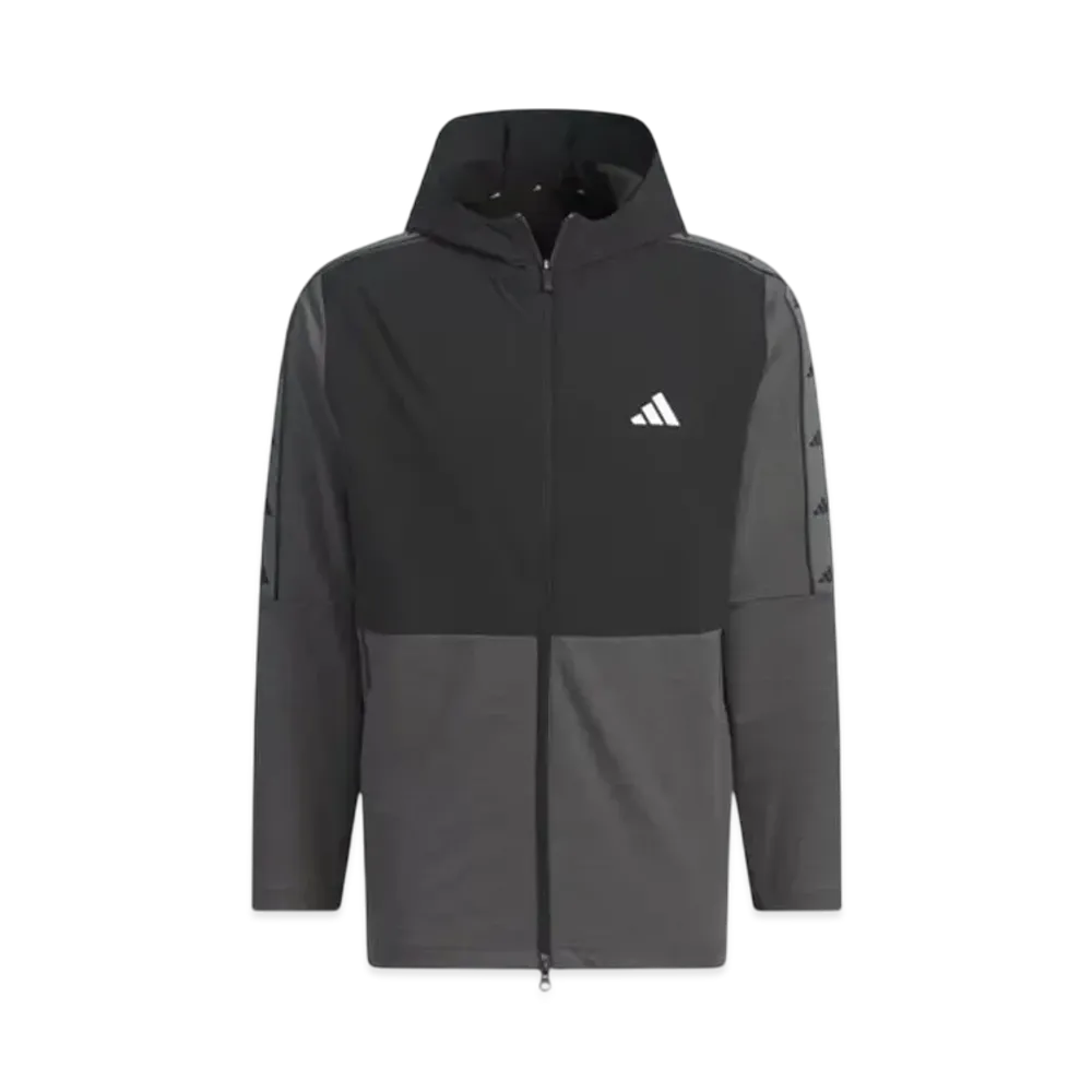 adidas ESS Hoodie JKT "Black/Dark Grey Heather"