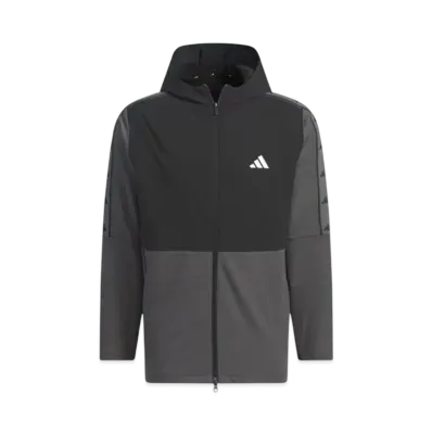 adidas ESS Hoodie JKT "Black/Dark Grey Heather"