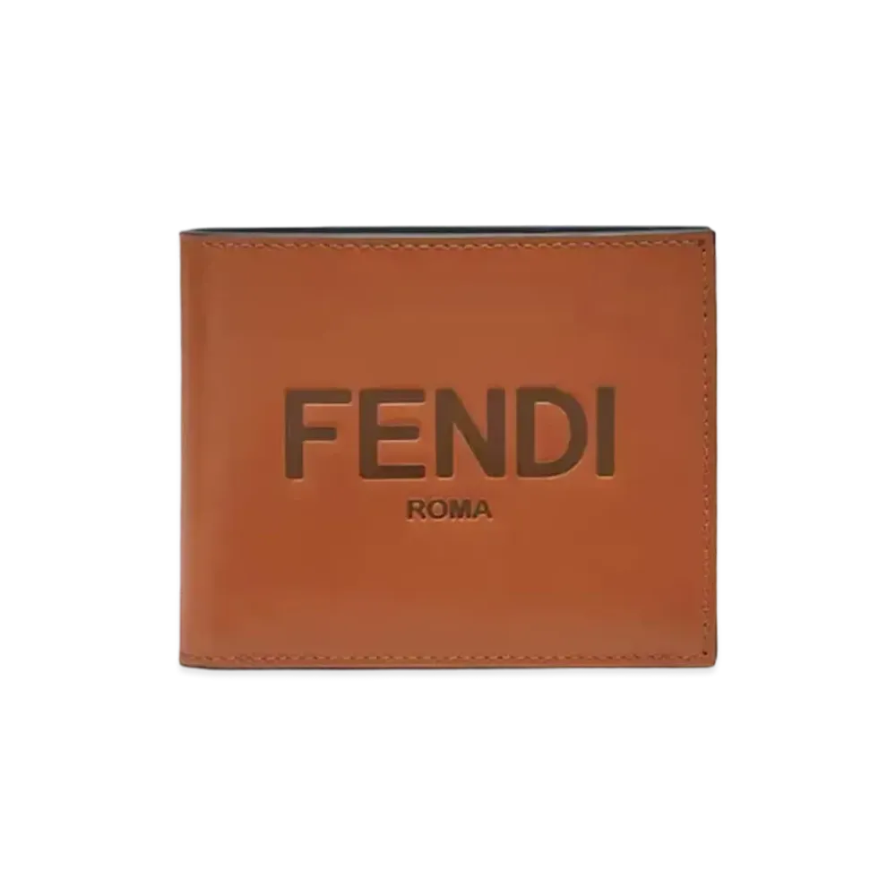 FENDI Two-Folded Wallet Leather With Coin Case Two Fold Wallet "Brown"
