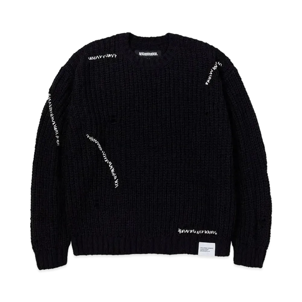 NEIGHBORHOOD 24SS Savage Crewneck Sweater "Black"