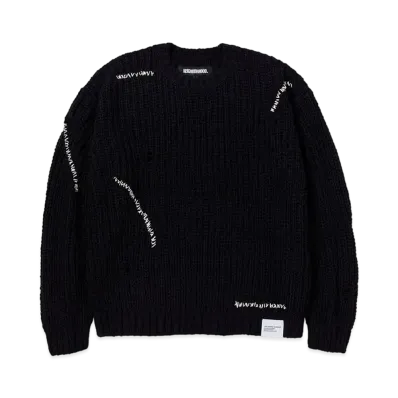 NEIGHBORHOOD 24SS Savage Crewneck Sweater "Black"
