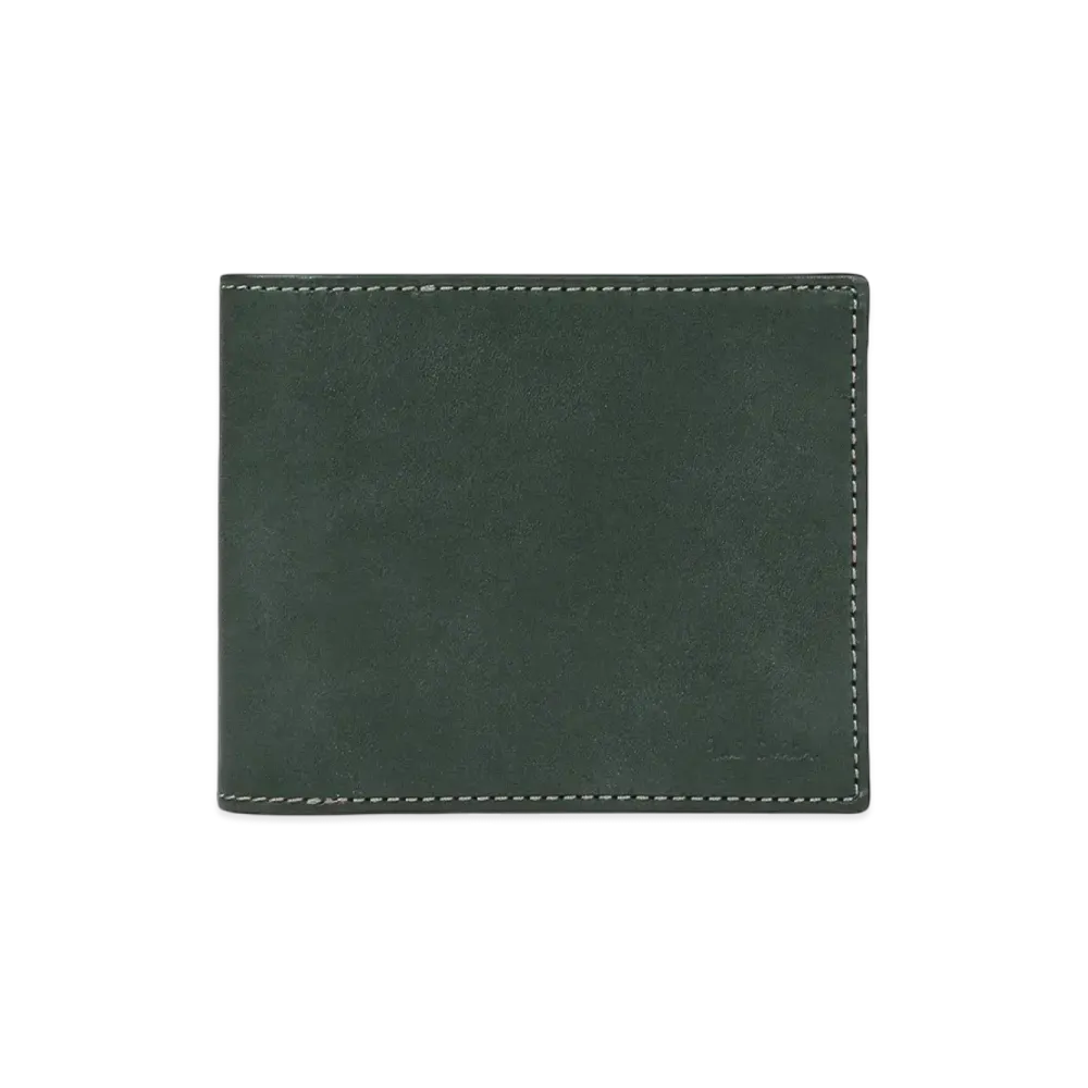 Paul Smith Waxed Leather Bifold Wallet "Green"