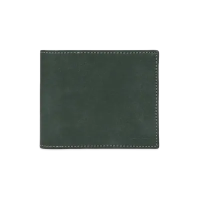 Paul Smith Waxed Leather Bifold Wallet "Green"