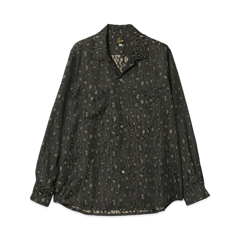 NEEDLES One-Up Shirt - PE/C Jacquard Cloth "Green"
