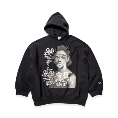 Champion x kolor Reverse Weave Hooded Sweatshirt "Black"