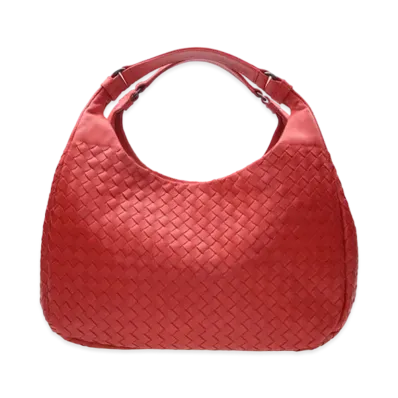 Bottega Veneta Lambskin Hand Bag "Red"