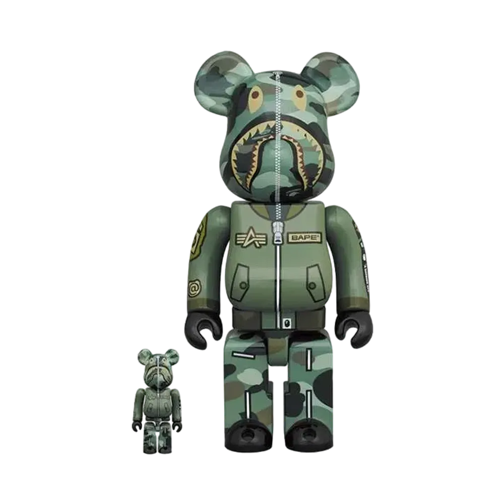 Bearbrick BAPE®︎ × ALPHA 100% & 400%