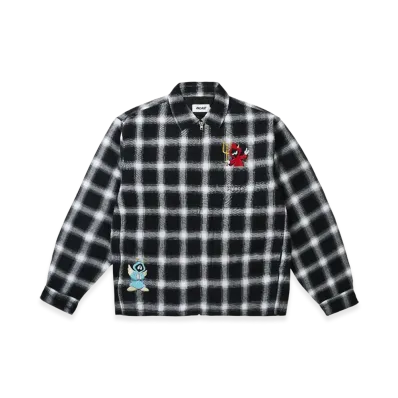 PALACE Zip Up Shirt "Black"
