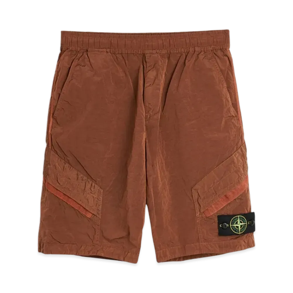 Stone Island L1719 Nylon Metal in Econyl Regenerated Nylon Comfort Fit Bermuda Shorts - 24SS "Rust"