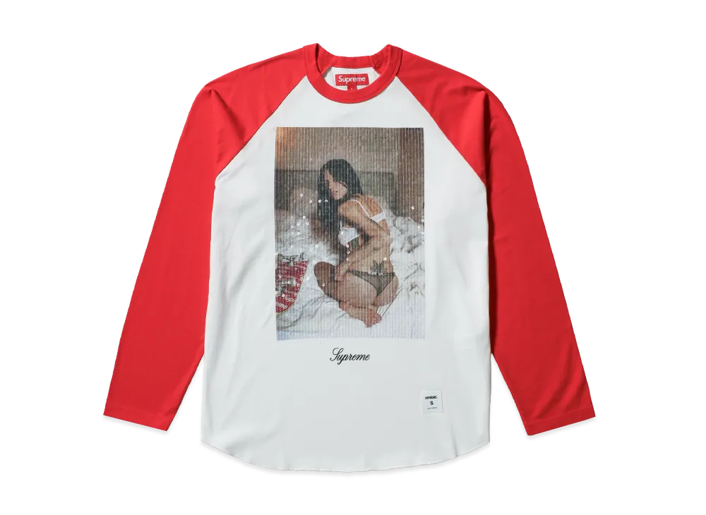 Supreme x Larry Clark Sequin Raglan L/S Top "Red"
