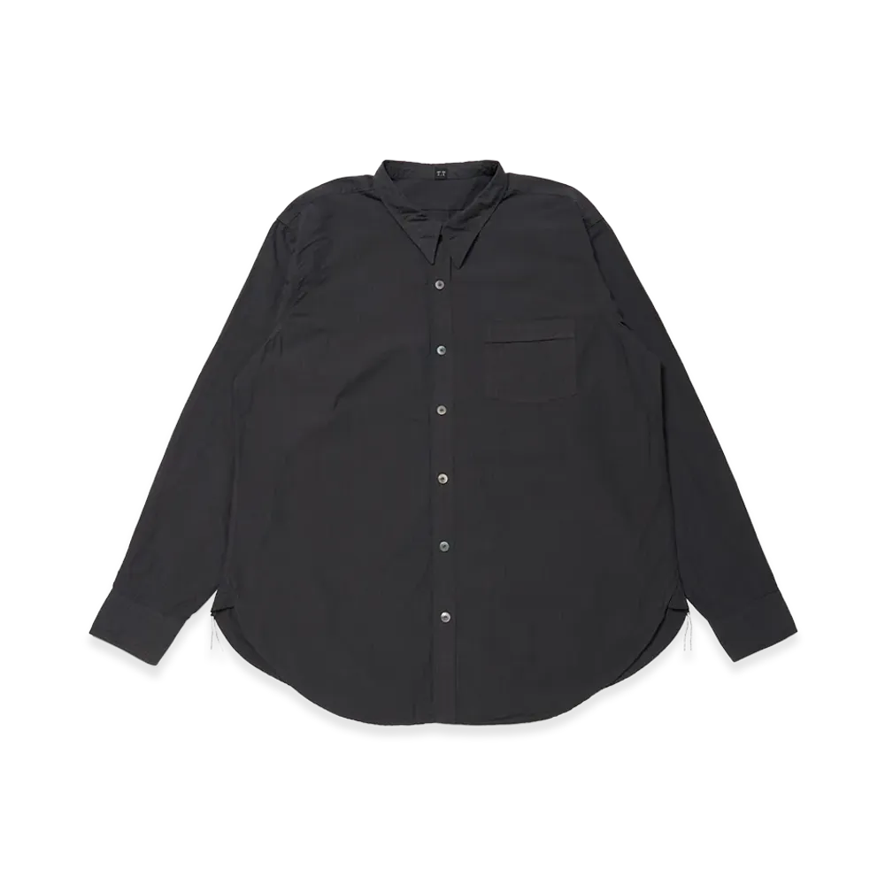 T.T Taiga Takahashi LOT.106 Narrow Collar Shirt "Charcoal Stripe"