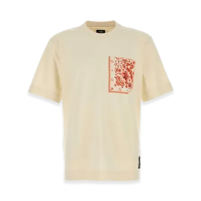 FENDI Cotton T-Shirt "Cream"