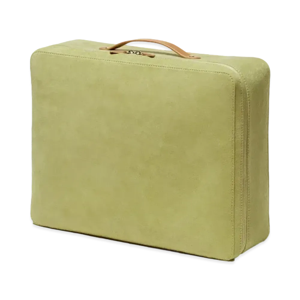 AURALEE Leather Big Travel Case Made By Aeta "Lime Green"