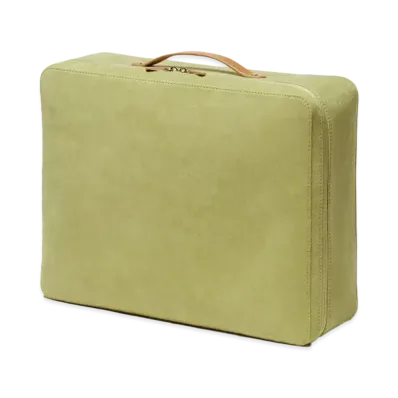 AURALEE Leather Big Travel Case Made By Aeta "Lime Green"