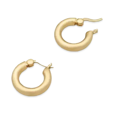TOMWOOD Classic Hoops Thick Small "Satin Gold"