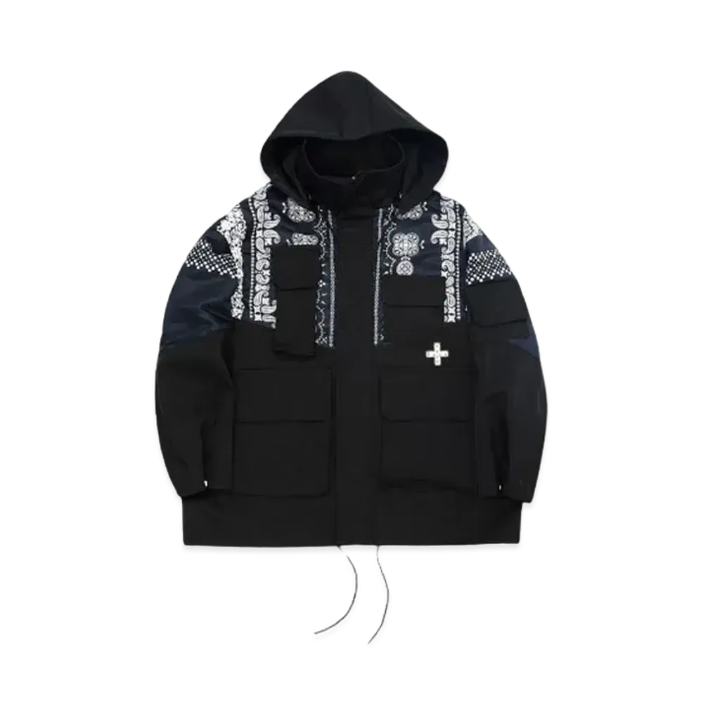 FACETASM ORIGINAL BANDANA PRINT HIGH NECK JACKET "BANDANA"