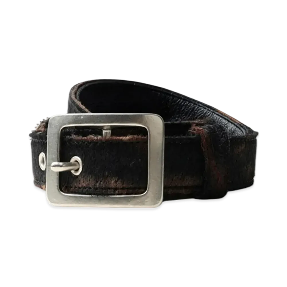 Ground Y x CHAINSAW MAN Collaborate Collection Chainsaw Hair Calf Belt Slim Ver "Brown"