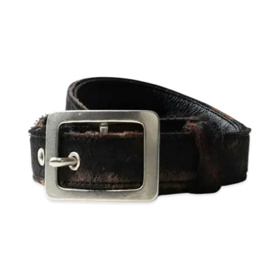Ground Y x CHAINSAW MAN Collaborate Collection Chainsaw Hair Calf Belt Slim Ver "Brown"