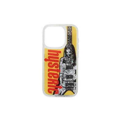 HYSTERIC GLAMOUR Guitar Girl Lame Iphone Cover "Yellow"