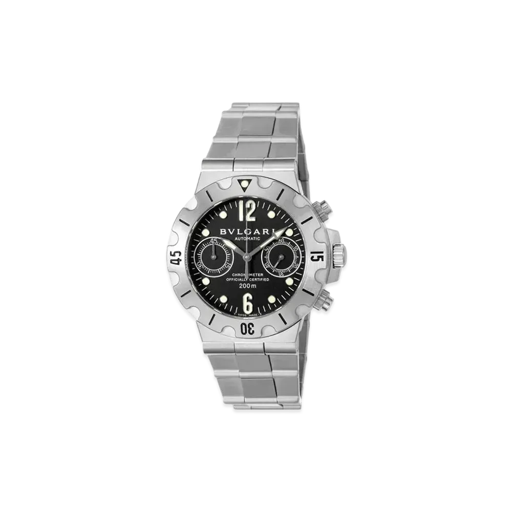 BVLGARI Diagono Scuba Chronograph "Black/Stainless Steel"