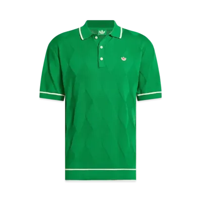 adidas Originals Golf Argyle Knit Short Sleeve Polo "Green"