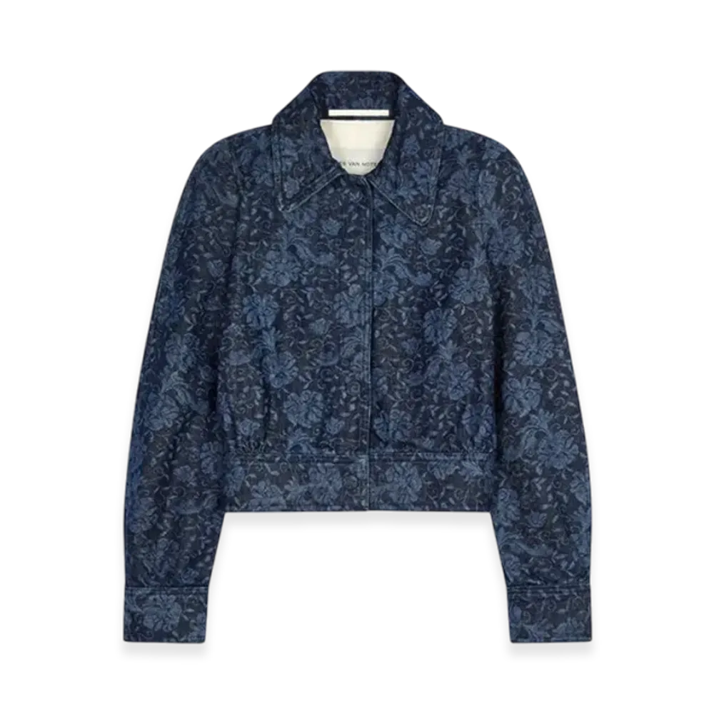 DRIES VAN NOTEN Women's Printed Denim Jacket "Indigo"