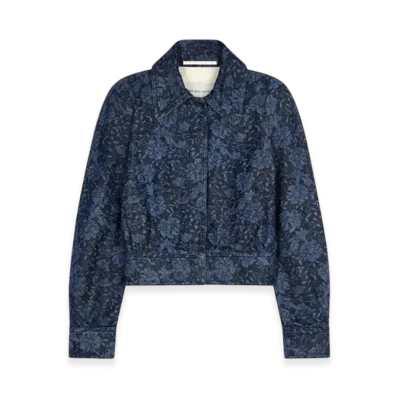 DRIES VAN NOTEN Women's Printed Denim Jacket "Indigo"