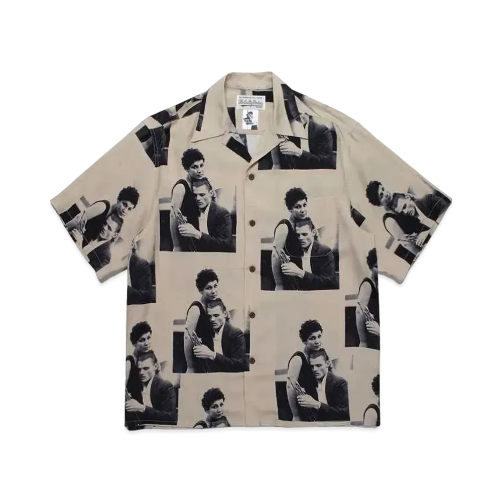 WACKO MARIA PARADISE TOKYO Summer Festival Chet Baker Hawaiian Shirt "Light Brown"