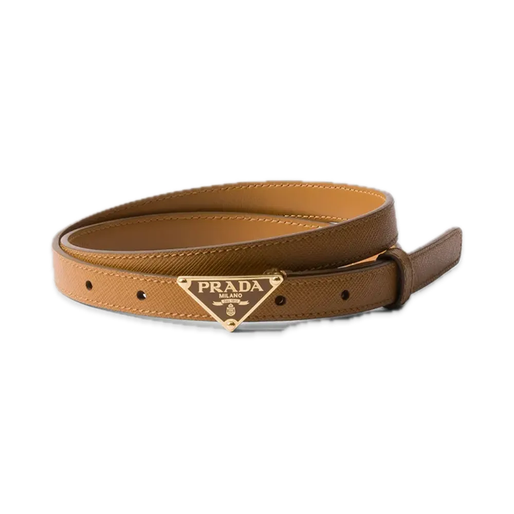 PRADA Saffiano Leather Belt "Camel"
