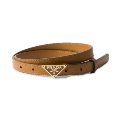 PRADA Saffiano Leather Belt "Camel"