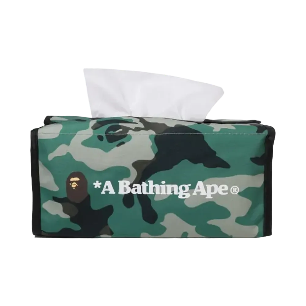 A BATHING APE Woodland Camo Travel Tissue Case "Olivedrab"