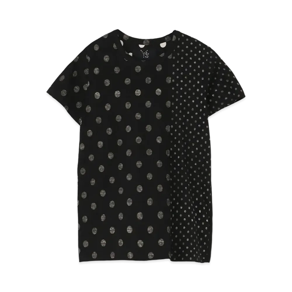 Yohji Yamamoto Y's TWISTED DOT Y's STITCH T "Black/Whit"