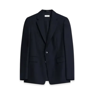 DRIES VAN NOTEN Slim Fit Wool Blazer "Navy"