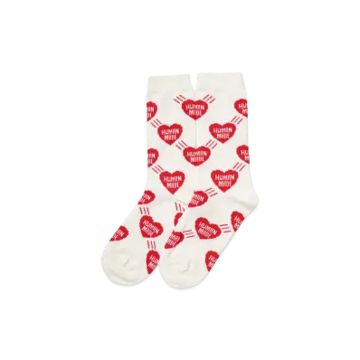 HUMAN MADE Heart Socks "White"
