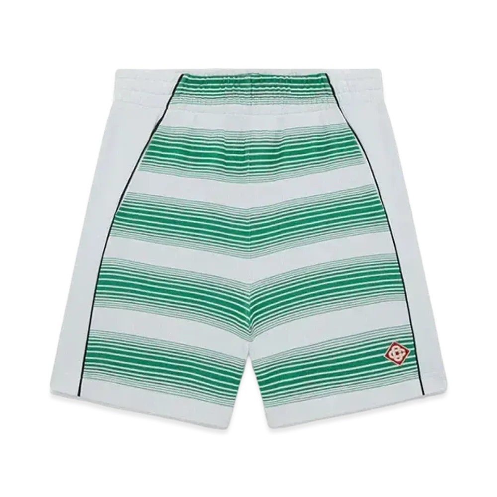 Casablanca Gradient Stripe Sweatshorts "White And Green"