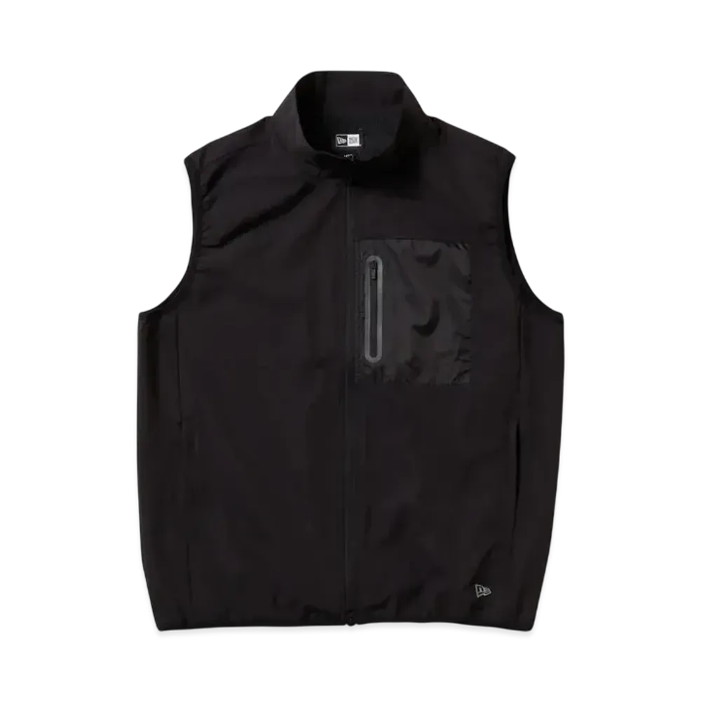 NEW ERA Golf Woven Nylon Full Zip Vest "Black"
