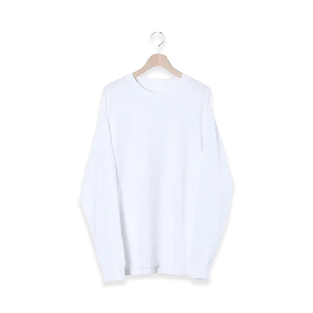 COMOLI Open-End Yarn Tenjiku L/S T-Shirt "White"