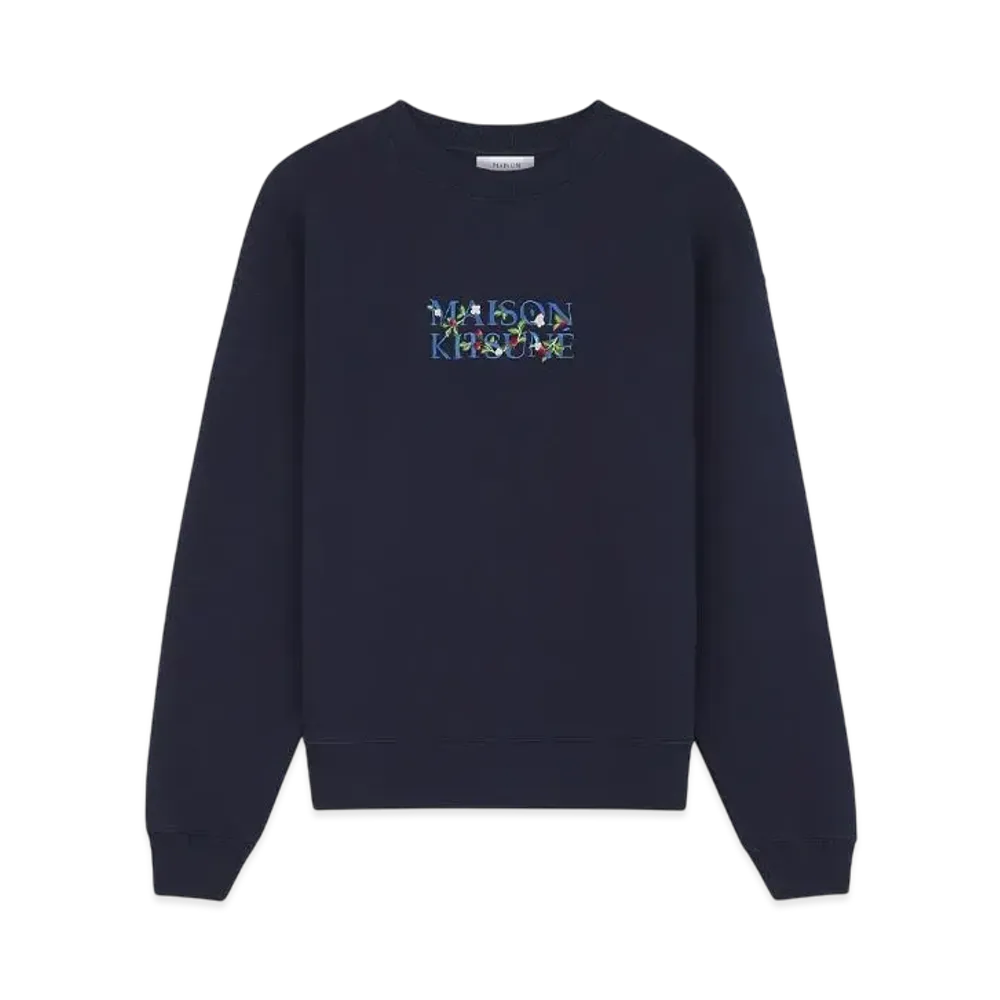 Maison Kitsune Strawberry Leaf Comfort Sweatshirt "Navy"