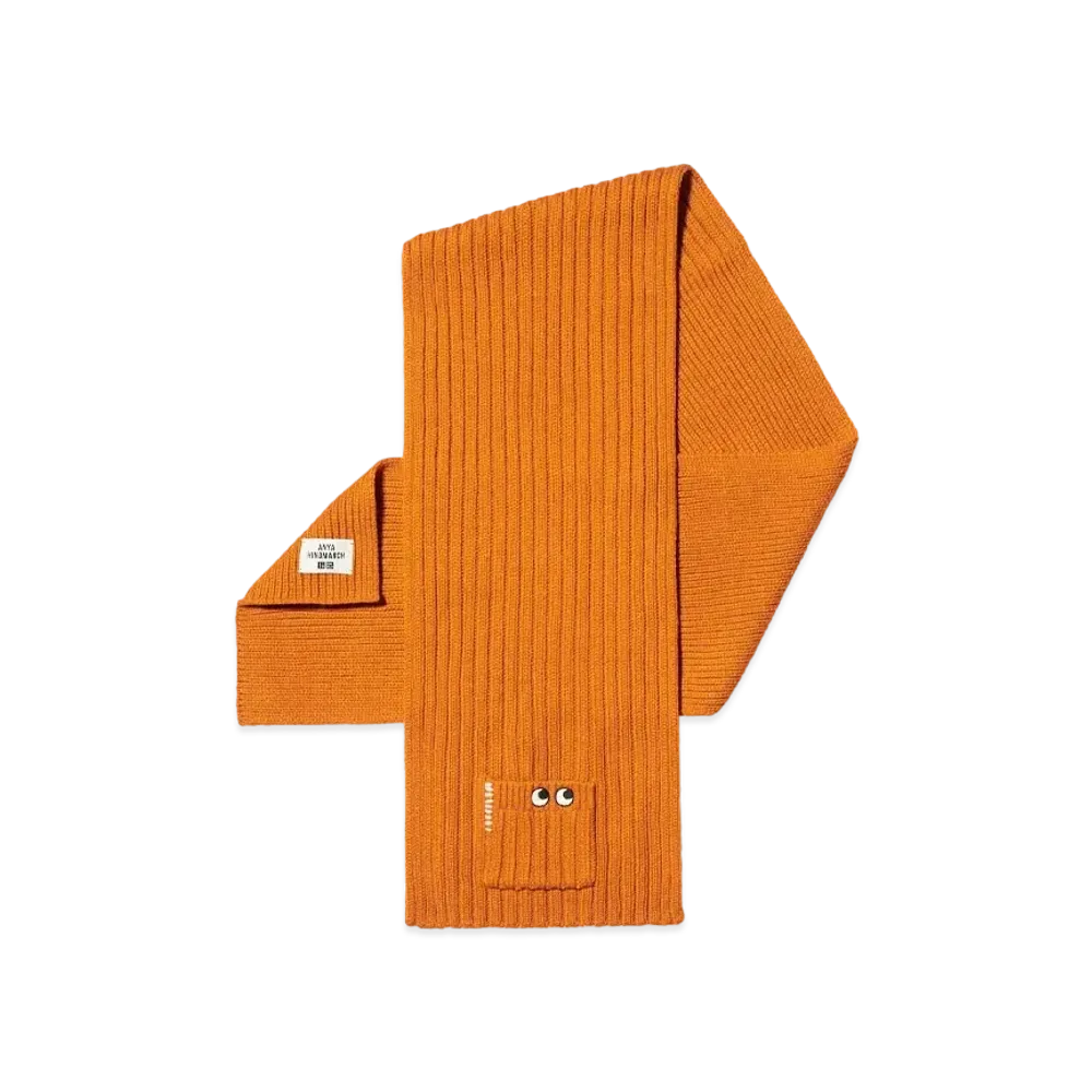 Uniqlo X Anya Hindmarch Heattech Knit Muffler "Orange"