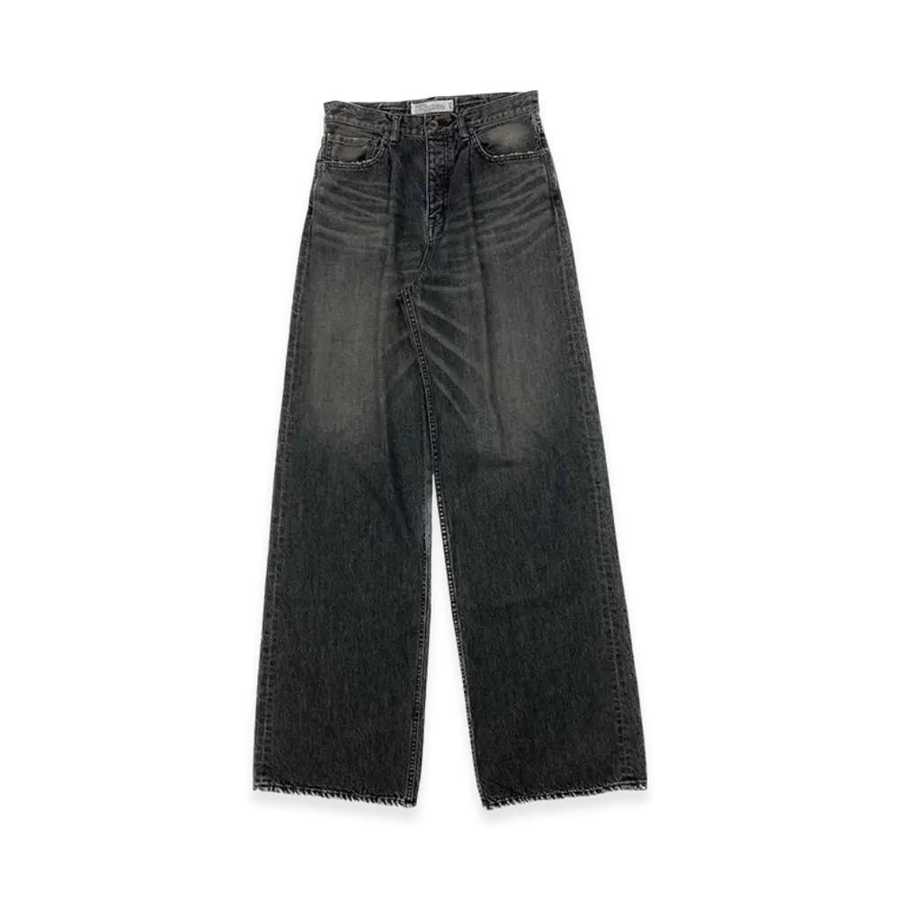 DAIRIKU Wide Vintage Denim Pants "Black"