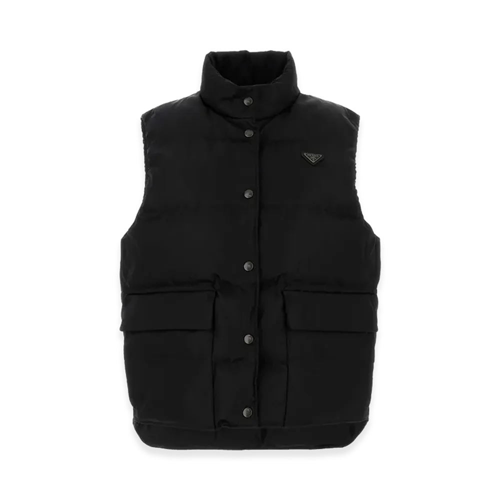 PRADA Women's Re-Nylon Down Vest "Black"