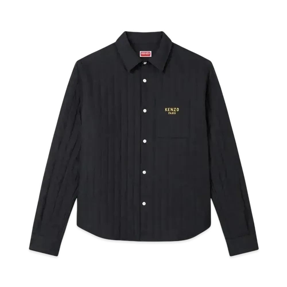KENZO 'Lunar New Year' Quilting Padded Overshirt in Cotton Poplin Unisex "Black"