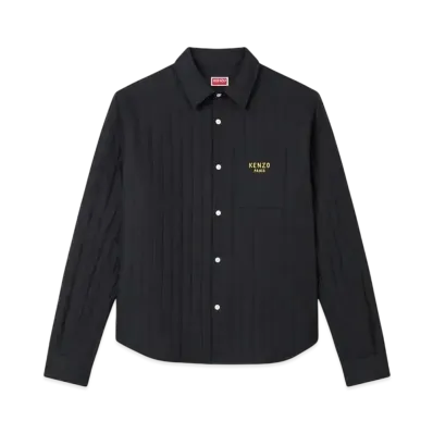 KENZO 'Lunar New Year' Quilting Padded Overshirt in Cotton Poplin Unisex "Black"