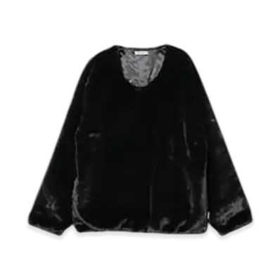 SSZ Fakefur Crew Sweat "Black"